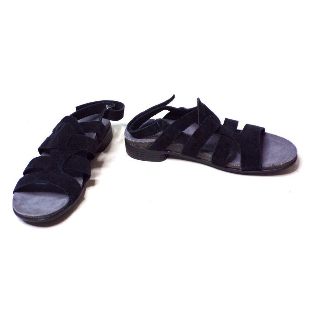 🆕MUNRO Corine Nubuck Comfort Sandals Shoes 8 Black - Picture 3 of 8